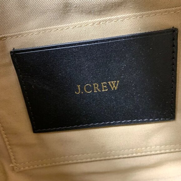J.Crew Canvas Leather Crossbody Shoulder Bag Detachable Strap Brass Hardware EUC - Picture 8 of 8